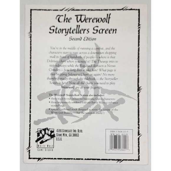 White Wolf AD&D WEREWOLF The Apocalypse - Storyteller's Screen - Picture 5 of 9